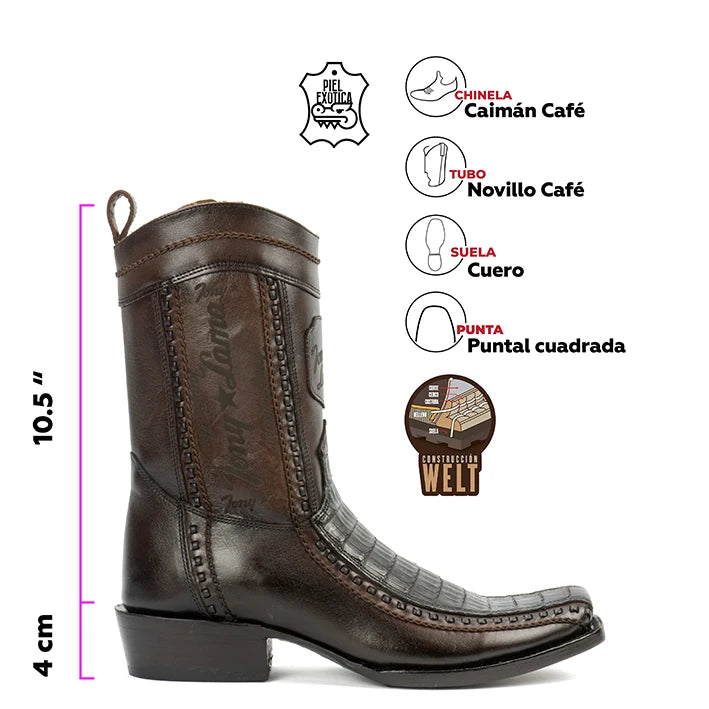 ASTOR LEGACY BOTIN CAIMAN BELLY BROWN